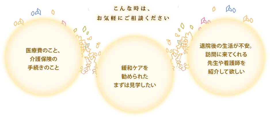 こんな時は、お気軽にご相談ください